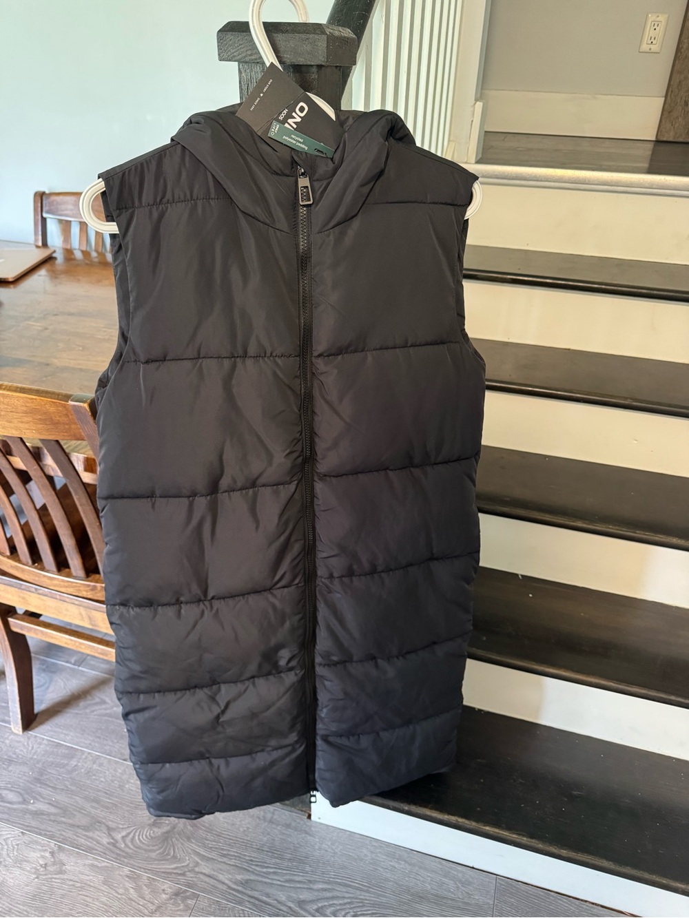 Only Black Hooded Puffer Vest - Women's Sleeveless Coat